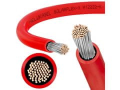 sarcia.eu Červený kabel pro fotovoltaické systémy 4mm - SOLARFLEX-X H1Z2Z2-K Made in Germany 15 m