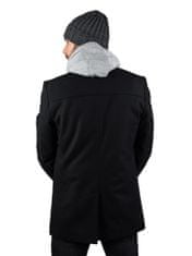 Zapana Pánský vlněný kabát s příměsí kašmíru Hubert černá L