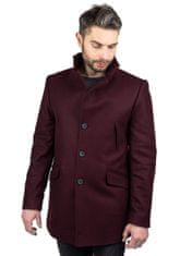 Zapana Pánský vlněný kabát s příměsí kašmíru Grzegorz bordó XL