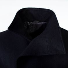 Zapana Pánský vlněný kabát s příměsí kašmíru Merlin černý S