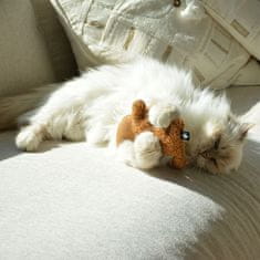 EBI D&D I LOVE HAPPY CATS Zoey- plyšová hračka pro kočky plnitelná catnipem 15x5x12cm hnědá