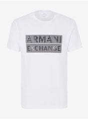Armani Exchange Bílé pánské triko Armani Exchange XXL