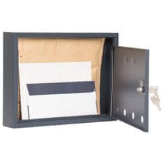 Rottner Imola poštovní schránka antracit | Cylindrický zámek | 32 x 24 x 6 cm