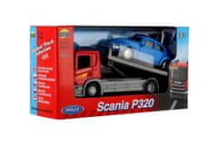 Dromader Auto odtahovka Welly Scania P320 + auto kov/plast 15cm mix druhů v krabičce 18,5x10x6cm