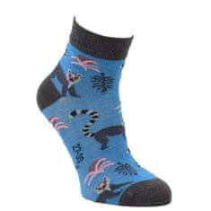 VIO  dětské barevné bambusové vzorované elastické ponožky 8101824 3pack, modrá, 23-26