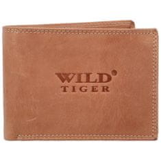 Wild Tiger Kožená pánská peněženka WILD Eijah, světle hnědá