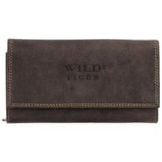 Wild Tiger Dámská kožená peněženka Wild, tmavě hnědá