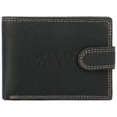 Wild Tiger Pánská kožená peněženka na šířku Wild Zaran, černá