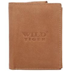 Wild Tiger Pánská kožená peněženka na výšku Wild Judern, světle hnědá