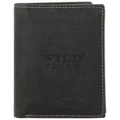 Wild Tiger Pánská kožená peněženka na výšku Wild Judern, černá