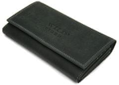 Wild Tiger Dámská velká kožená peněženka Wild Tiger Terra, černá