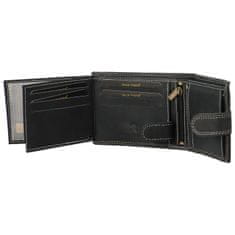 Wild Tiger Pánská kožená peněženka na šířku Wild Zaran, černá
