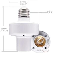 Moes MOES WiFi + RF433 Smart Bulb Adapter, objímka s paticí AC 85-250V, dálkově ovládaný časovač E27, WL-LC01