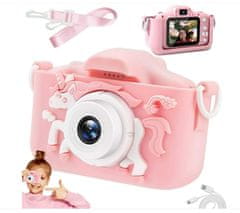 R2Invest Digitální fotoaparát pro děti X5 UNICORN jednorožec růžový