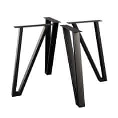 MetaloPro 4x Stolní nohy kovové, stabilní stolní podnože, stolní nohy černé, stolové podnože do jídelny, kovové nohy, výška 72 cm