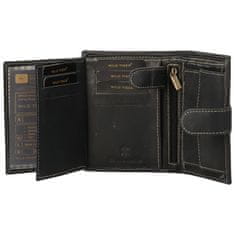 Wild Tiger Pánská kožená peněženka na výšku Wild Daniells, černá