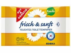 Edeka GUT & GÜNSTIG Vlhčený toaletní papír Frisch & Sanft KAMILLE, 2x70 ks