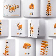 PIXIO PIXIO Orange Animals Magnetická stavebnice