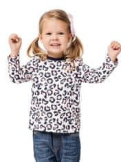 WINKIKI Dívčí tričko s dlouhým rukávem Leopard 98 mléčně bílá