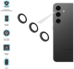 FIXED Ochranná skla čoček fotoaparátů Camera Glass pro Samsung Galaxy S24, černá FIXGC2-1256-BK