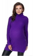 Be MaaMaa Dlouhý těhotenský svetr - fialová