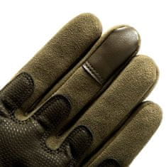 Camerazar Pánské taktické vojenské rukavice pro přežití, hnědozelené, nylon/karbonová vlákna/guma, velikost XL