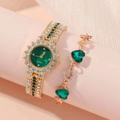 Netscroll Elegantní dámská 5v1 sada šperků s hodinkami, náramkem, náhrdelníkem, prstenem a náušnicemi - Perfektní pro každou příležitost, TimelessJewlery