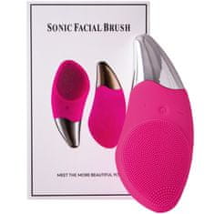 LEWER Sonic Facial Brush Br-20 - sonický kartáček na obličej, tmavě růžový, hloubkové čištění pleti