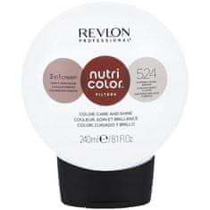 Revlon Nutri Color 524 Copper Brown - barvící maska na vlasy, 240ml, intenzivní, dlouhotrvající barvení vlasů