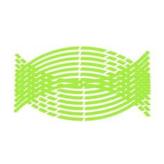 Bellestore Reflexní pásky na ráfek LumiStrips (16 nálepek), zelená