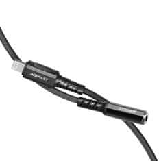 AceFast Acefast MFI audio kabel Lightning - 3,5mm mini jack (samice) 18cm, AUX černý (C1-05 black)