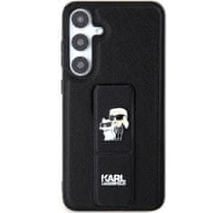 Karl Lagerfeld Originální kryt KARL LAGERFELD hardcase Gripstand Saffiano Karl&Choupette Pins KLHCS24MGSAKCPK pro Samsung Galaxy S24 Plus , barva černá