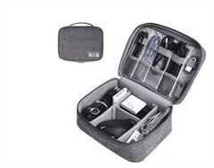 Cestovní taška organizér na kabely a malou elektroniku Trizand 23172, šedá