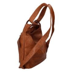 Paolo Bags Stylový kožený kabelko batoh Tibor, tmavě hnědý