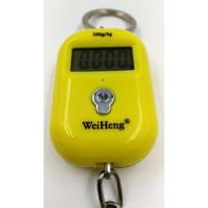 WeiHeng WH-A21 mini digitální závěsná váha do 25kg žlutá