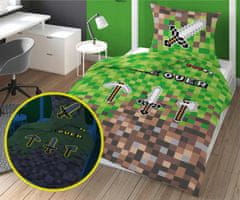 Detexpol Dětské svítící povlečení Minecraft Game over 140x200 cm