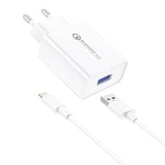 Foneng EU13 síťová nabíječka + kabel USB-Lightning, 3A (bílá)