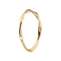 PDPAOLA Minimalistický pozlacený prsten SPIRAL Gold AN01-804 (Obvod 52 mm)