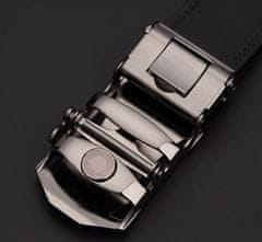 Camerazar Automatický opasek z černé kvalitní umělé kůže, šířka 3,5 mm, délka 125 cm