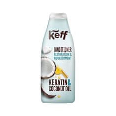 Keff Kondicionér pro poškozené vlasy - Keratin & Kokosový olej, 500ml