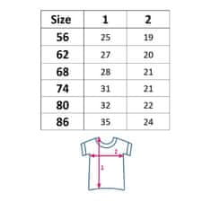 NEW BABY Kojenecké bavlněné tričko s krátkým rukávem Go!go!go! 62 (3-6m) Modrá