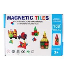 Magnetic Tiles Magnetická stavebnice pro děti sada 108ks – Magnetic Tiles