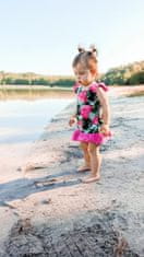 G-baby Letní šaty s volánky Meloun - růžové - 80 (9-12m)