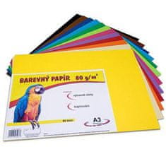 Hit office Barevný papír - A3 / 80 g / 60 listů / barevný mix
