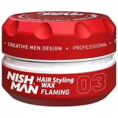 NISHMAN Hair Wax vodní pomáda pro styling vlasů, 150ml, zajišťuje střední přilnavost a lesk