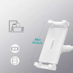 Choetech Flexibilní držák telefonu s 10W bezdrátovou nabíječkou - bílý T548-S Choetech