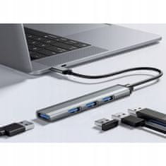 Izoksis 23316 Mini USB Hub 1 port 3.0 + 3 porty 2.0