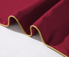 Cotton World Ložní prádlo 160x200 červené zlaté výšivky saténové lemování