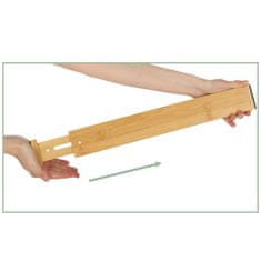 KIK Organizér do zásuvky nastavitelný bambusový oddělovač 56x6x1,5cm 1 kus