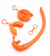 JTLine šnorchl skládací – silikon, oranžová